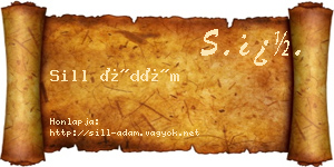 Sill Ádám névjegykártya