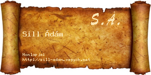 Sill Ádám névjegykártya